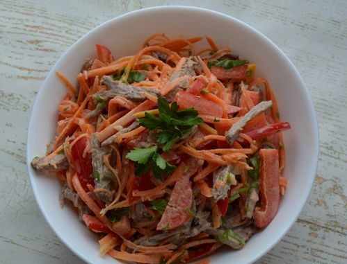салат с корейской морковью